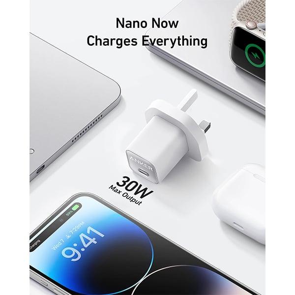 فيش جداري انكر نانو 3 تايب سي 30 واط Anker 511 Charger Nano3
