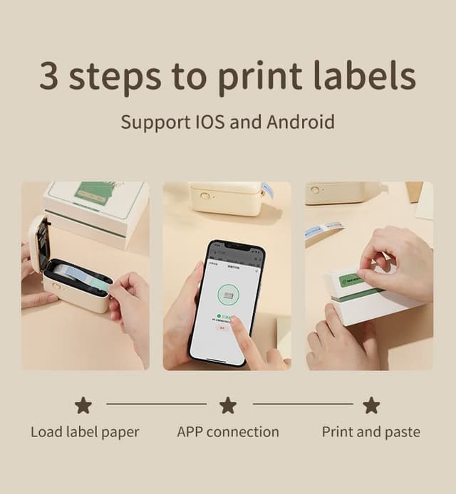 طابعة استكرات لاصقة جوال بلوتوث نيمبوت 1000 مللي أمبير Niimbot H1S Label Maker Portable Sticker Printer