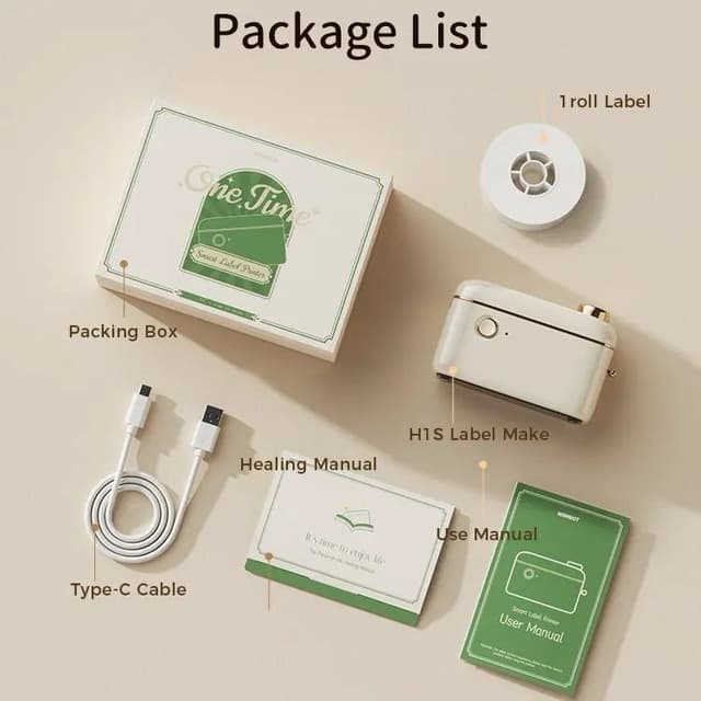 طابعة استكرات لاصقة جوال بلوتوث نيمبوت 1000 مللي أمبير Niimbot H1S Label Maker Portable Sticker Printer