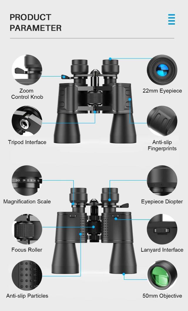 دربيل منظار أبيكسيل 30x مقاوم للماء Apexel 10-30x50 High power HD waterproof zoom telescope