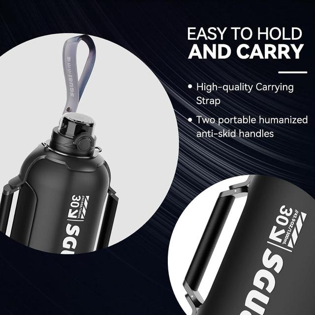 مطارة ماء رياضية ذكية 1.3 لتر مع تطبيق Sguai Smart Water Bottle Portable And Leak-Proof Design