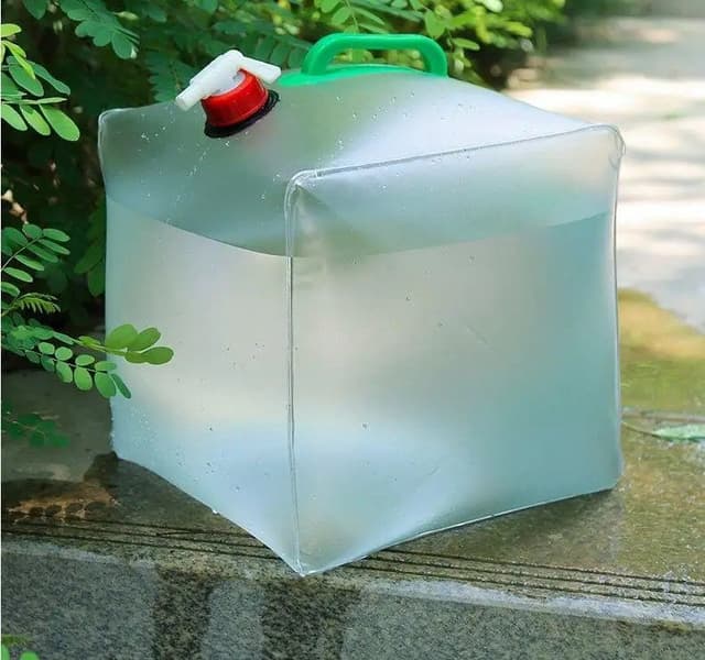 Portable Big Capacity 10L Transparent Folding Tank Camping Water Bag With Handle