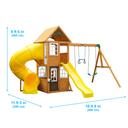 مجموعة العاب خارجية للاطفال كيد كرافت 2 أرجوحات و 2 زحليقة Kidkraft Castlewood Wooden Swing Set / Playset - SW1hZ2U6MTcwMTMxMw==