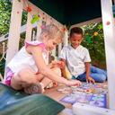 مجموعة العاب خارجية للاطفال كيد كرافت 2 أرجوحات وزحليقة Emerald Challenge Swing Set