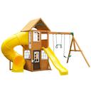 مجموعة العاب خارجية للاطفال كيد كرافت 2 أرجوحات و 2 زحليقة Kidkraft Castlewood Wooden Swing Set / Playset - SW1hZ2U6MTcwMTMyMw==