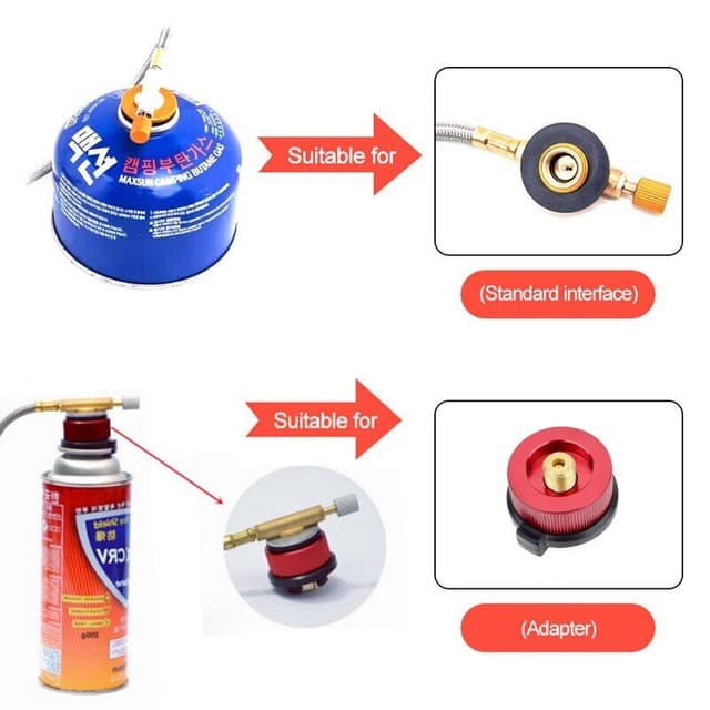 7 Core Strong Fire Power Camping Stove Portable Gas Burner Windproof