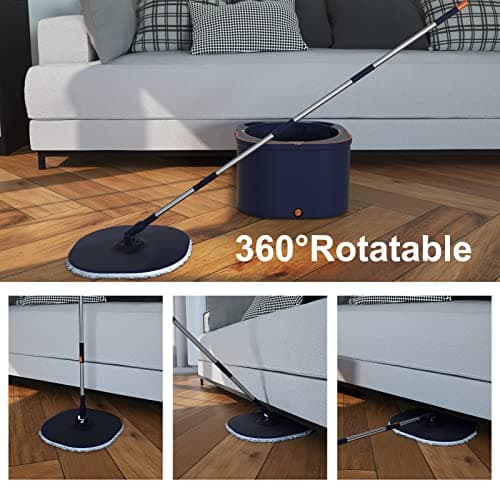 Hands Free Wet Dry Flat Mop With Bucket Set