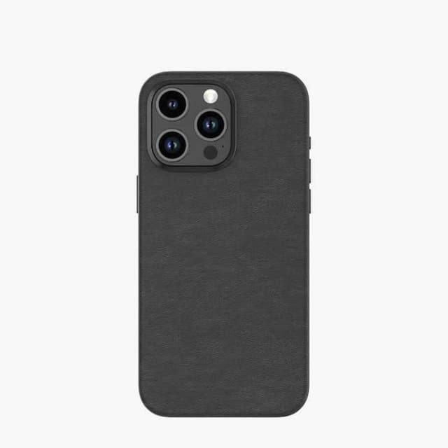 جراب جوال ايفون 15 برو ماكس جلدي اسود غرين ليون Green Lion Leather Magsafe Case Elegant Design for iPhone 15 Pro Max