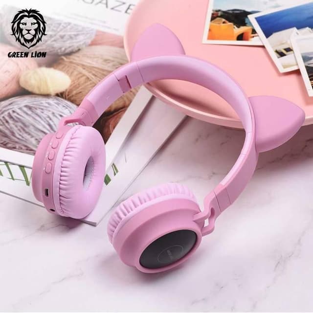 سماعات رأس لاسلكية بناتي 45 ساعة جرين لايون Green Lion Kids Wireless On-Ear Headphones