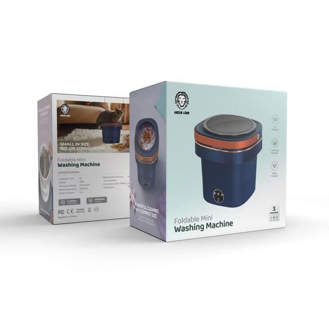 غسالة ملابس صغيره 9 لتر جرين لايون Green Lion Foldable Mini Washing Machine