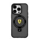 كفر جوال ايفون 15 برو أسود فيراري Ferrari  Magsafe Ring Stand Case for iPhone 15 Pro
