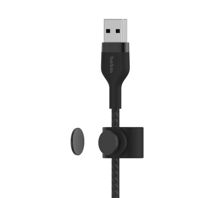 Belkin BOOST CHARGE™PRO Flex USB-A to Lightning Cable_Braided Silicone, 3M - Black - SW1hZ2U6MTcyNjAyNQ==