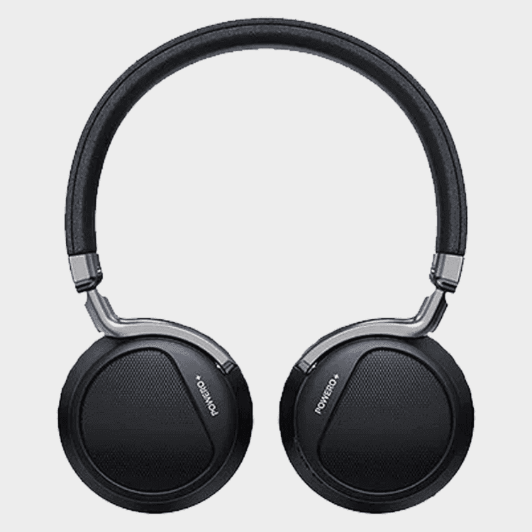 سماعات بلوتوث راس لون أسود من باورو Powero Ritmo 220 Bluetooth Wireless Over-Ear Headphones