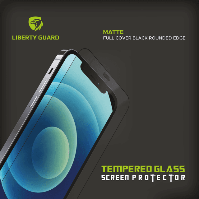 شاشة حماية ايفون 12/12 برو خصوصية مع حافة مستديرة ليبرتي غارد Liberty Guard 2.5D Matte Privacy Full Cover Rounded Edge Screen Protector for iPhone 12/12 pro  - SW1hZ2U6MTcyNDIwNw==