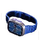 سوار ساعة ابل معدني أزرق ليفيلو  Levelo RoyalLink Stainless Steel Metal Watch Strap - SW1hZ2U6MTcyMjc3MA==