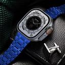 سوار ساعة ابل معدني أزرق ليفيلو  Levelo RoyalLink Stainless Steel Metal Watch Strap - SW1hZ2U6MTcyMjc3NA==
