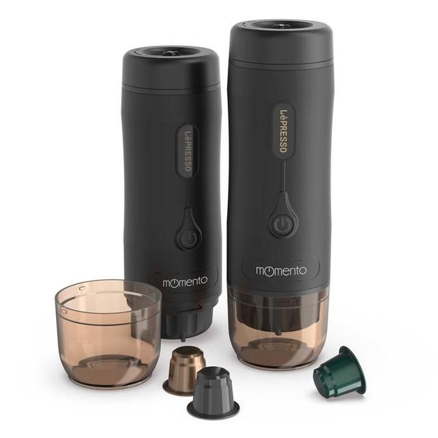 ماكينة قهوة اسبريسو محمولة 75 واط أسود ليبريسو LePresso Momento 2.0 Portable Espresso Coffee Machine