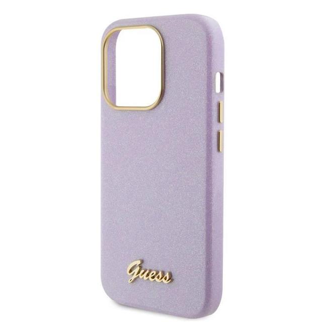 Guess PU Glitter Glossy Case with Guess Script Logo for iPhone 15 Pro - Lilac - SW1hZ2U6MTcyMzA3Ng==