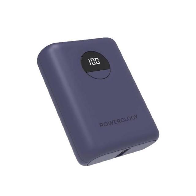 شاحن متنقل 10000 مللي أمبير مخرجين بورولجي بنفسجي  Powerology Ultra-Compact Power Bank 10000mAh PD 20W Purple - SW1hZ2U6MTcyMjI2NA==