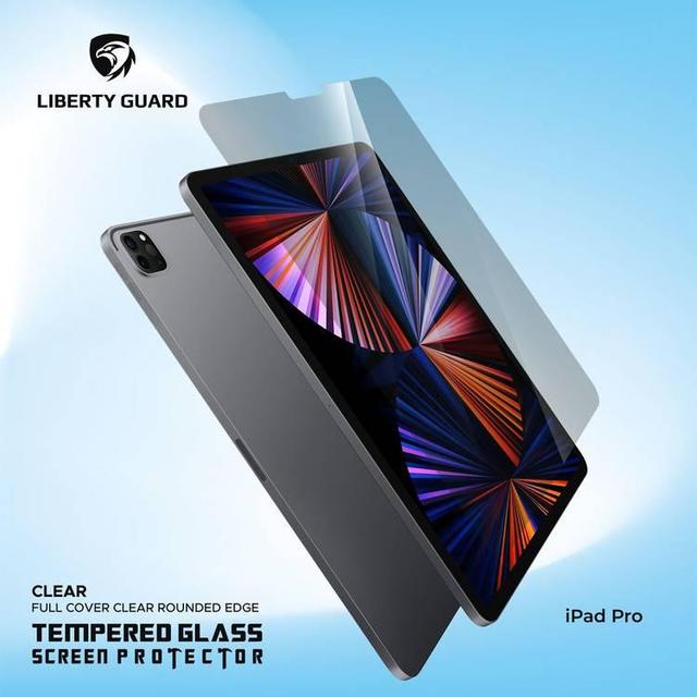 شاشة حماية ايباد برو 10.9/ 11 انش شفافة ليبيرتي جارد Liberty Guard 3D Full Cover Clear Rounded Edge for iPad Pro (10.9/11) Clear