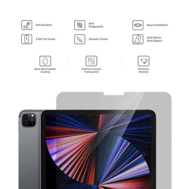 شاشة حماية ايباد برو 10.9/ 11 انش شفافة ليبيرتي جارد Liberty Guard 3D Full Cover Clear Rounded Edge for iPad Pro (10.9/11) Clear