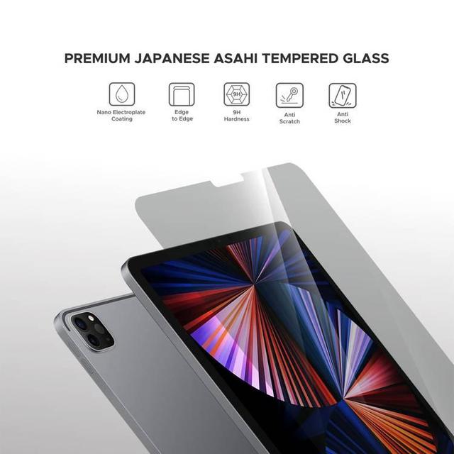 شاشة حماية ايباد برو 10.9/ 11 انش شفافة ليبيرتي جارد Liberty Guard 3D Full Cover Clear Rounded Edge for iPad Pro (10.9/11) Clear