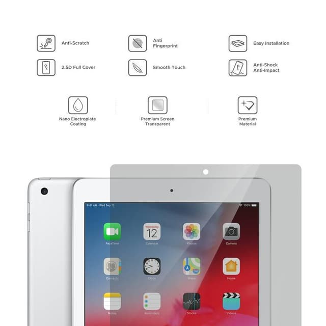 شاشة حماية ايباد برو 10.5 انش شفافة ليبيرتي جارد Liberty Guard 3D Full Cover Clear Rounded Edge for iPad Pro (10.5) Clear