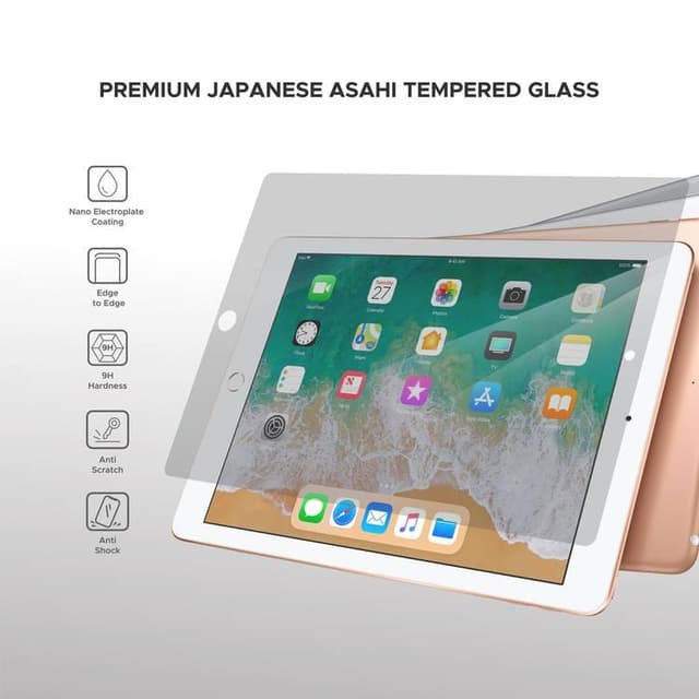 شاشة حماية ايباد برو 10.5 انش شفافة ليبيرتي جارد Liberty Guard 3D Full Cover Clear Rounded Edge for iPad Pro (10.5) Clear