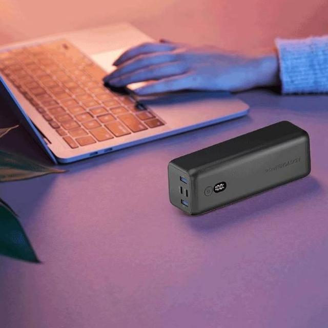 شاحن متنقل 30000 مللي أمبير 100 واط ثلاث مخارج بورولجي Powerology Onyx Dual USB-C Power Bank 30000mAh PD 100W