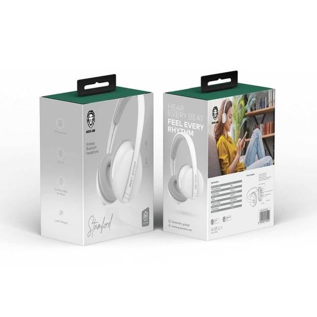سماعات نادي 20 ساعة أبيض جرين ليون Green Lion Stamford Wireless Bluetooth Headphone