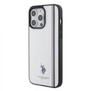 U.S.Polo Assn. PU Leather Case with DH Tricolor Line for iPhone 15 Pro Max - White - SW1hZ2U6MTcyMjE4OQ==