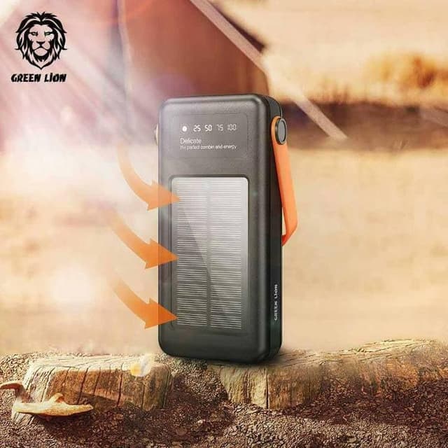 شاحن متنقل بالطاقة الشمسية 30000 مللي امبير جرين لايون Green Lion Solar Portable Power Bank