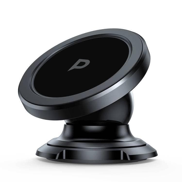 Powerology Heavy Duty Magnetic Car Mount 360 Rotatable with 3M Metal Plates - Black