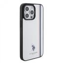 U.S.Polo Assn. PU Leather Case with DH Tricolor Line for iPhone 15 Pro Max - White - SW1hZ2U6MTcyMjE5Mg==