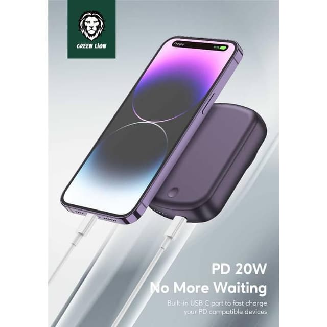 Green Lion Luxembourg Slim & Compact Size Magsafe Power Bank 10000mAh  - Orange