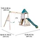 مجموعة العاب خارجية للاطفال كيد كرافت 2 أرجوحات وزحليقة Emerald Challenge Swing Set - SW1hZ2U6MTcwMTMwNw==