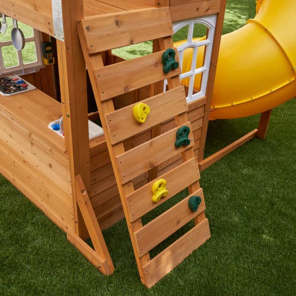 Kidkraft Castlewood Wooden Swing Set / Playset Jomla.ae