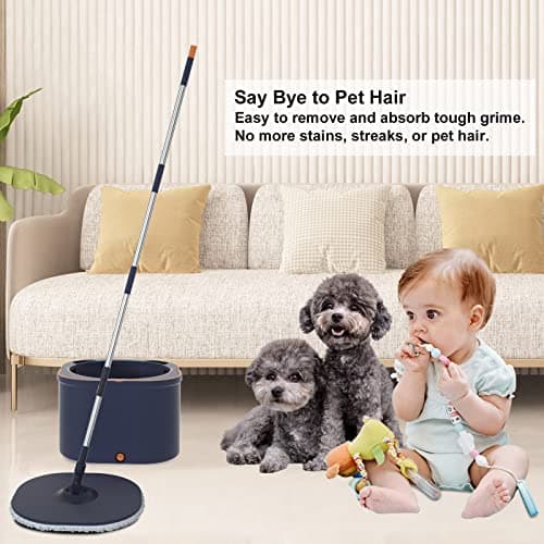 Hands Free Wet Dry Flat Mop With Bucket Set