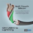 فيش جداري شاحن حائط منفذين تايب سي بروميت مع كابل شحن ايفون Promate Power Delivery Dual Port Adapter With Lightning Cable