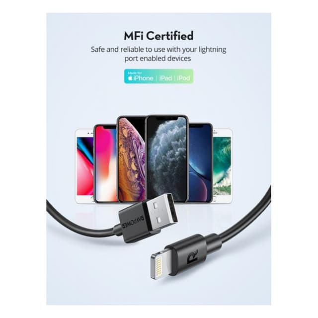 RAVPower Usb-A To Lightning Fast Charging Cable