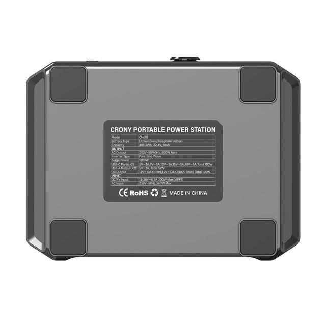 بطارية متنقلة للرحلات كروني 403 واط في الساعة Crony CN601-800W Portable Outdoor Power Station