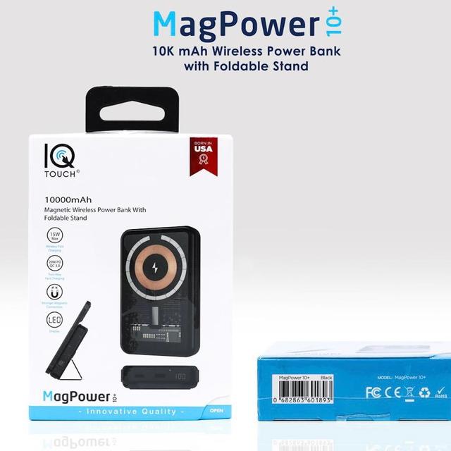 IQ Touch MagPower 10000MAH,15W Wireless Charger Power Bank