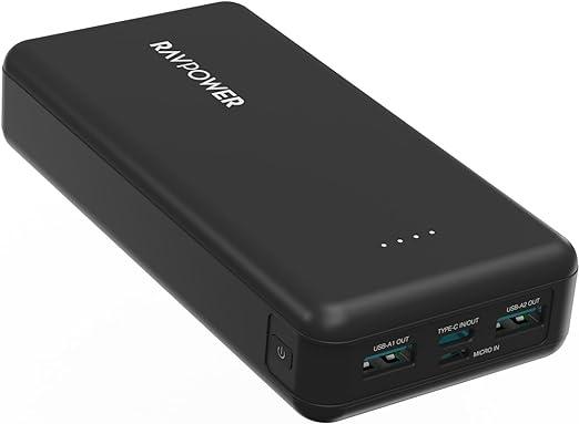 شاحن متنقل باور بنك راف باور بايونير 20000 مللي أمبير 15 واط RAVPower PD Pioneer 4 Ports Power Bank