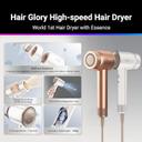 Dreame Hair Glory Hair Dryer, Quick-Drying, 110,000 RPM High-Speed Motor, 70m/s Airflow Speed, Powerful Negative Ions Technology, Lightweight, Temperature and Airspeed Control - SW1hZ2U6MTc2MTIyMQ==