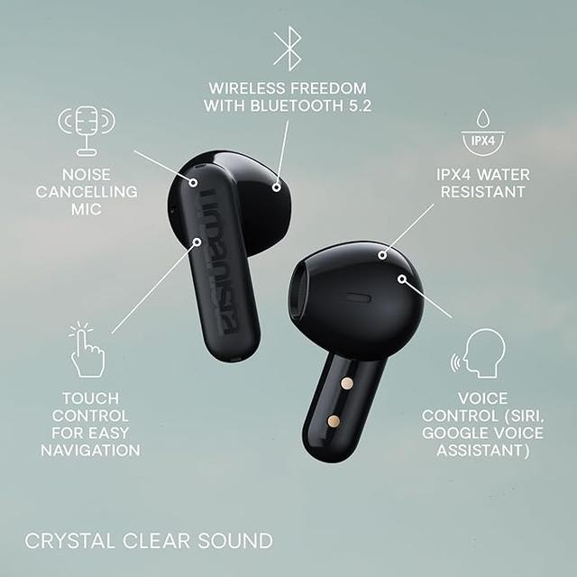 Urbanista Copenhagen True Wireless Earbuds, Bluetooth 5.2 Earphones with Touch Controls & Noise Cancelling Microphone