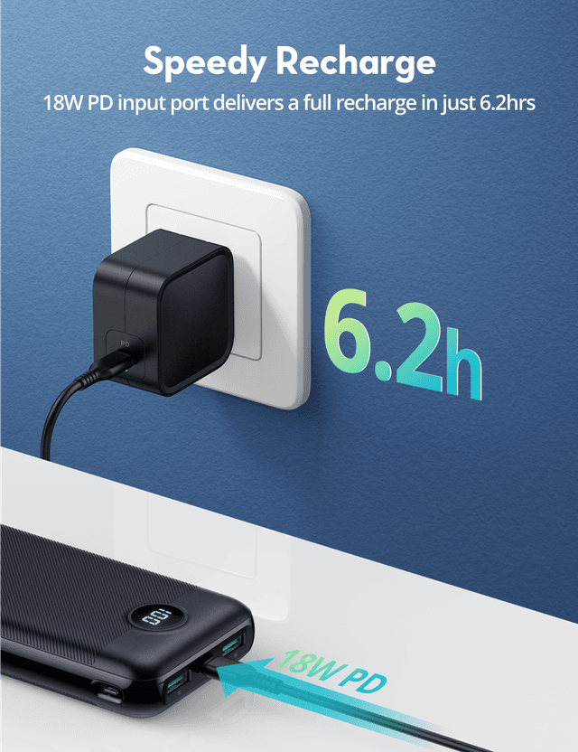 RAVPower PB1205 20000mAh PD 20W 3-Port USB-C Power Bank - SW1hZ2U6MTc2NTY4Nw==