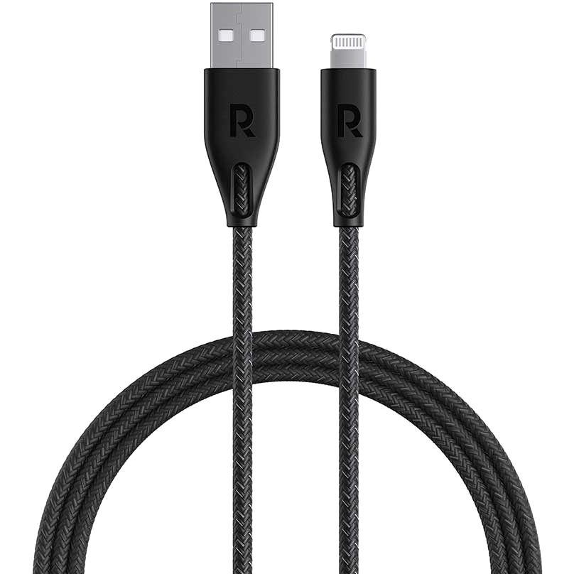 كيبل ايفون راف باور نايلون 3 متر Ravpower RP-CB1028 USB-A To Lightning Cable