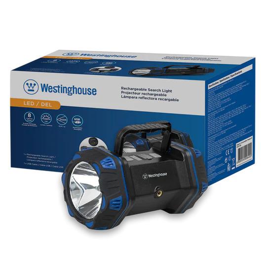 Westinghouse WF217 Rechargeable Work Light with 8W LED and 65x SMD, 4800mAh Li-ion, 6000K-8000K CCT, 8 Hours Charging Time, Compact and Portable