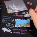 البوم صور 40 ورقة سوداء مع 10 أقلام تحديد غلاف كرافت من او اوزون O Ozone Scrapbook Photo Album with Black Page