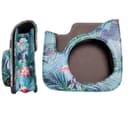 O Ozone Protection Case Bags for Fujifilm Instax Mini 12 11 9 8 8+Case PU Leather Instant Camera Cover with Adjustable Strap [ Designed Cover for Fujifilm Instax Mini 12 11 Instant Camera Bag ]-Green Leaf